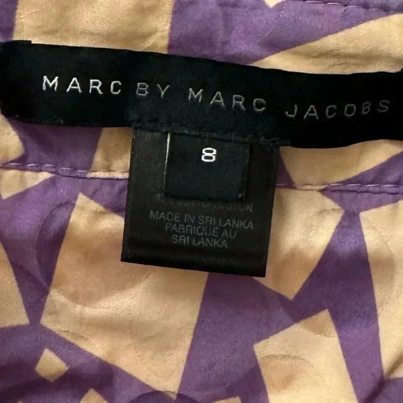 Marc by Marc jacobs silk blouse geometric print pattern tank great condition - Picture 4 of 8